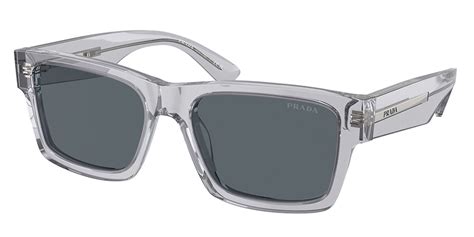 prada pr 25zs u430a9|Prada Blue Rectangular Men's Sunglasses PR 25ZS U430A9 56.